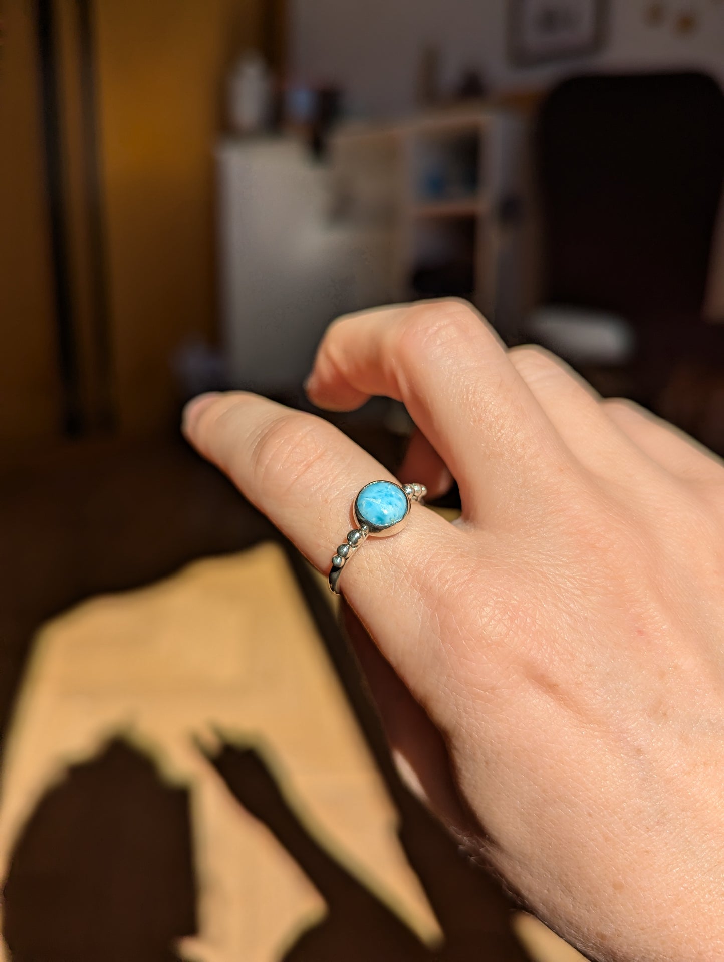 Anillo Larimar talla 17