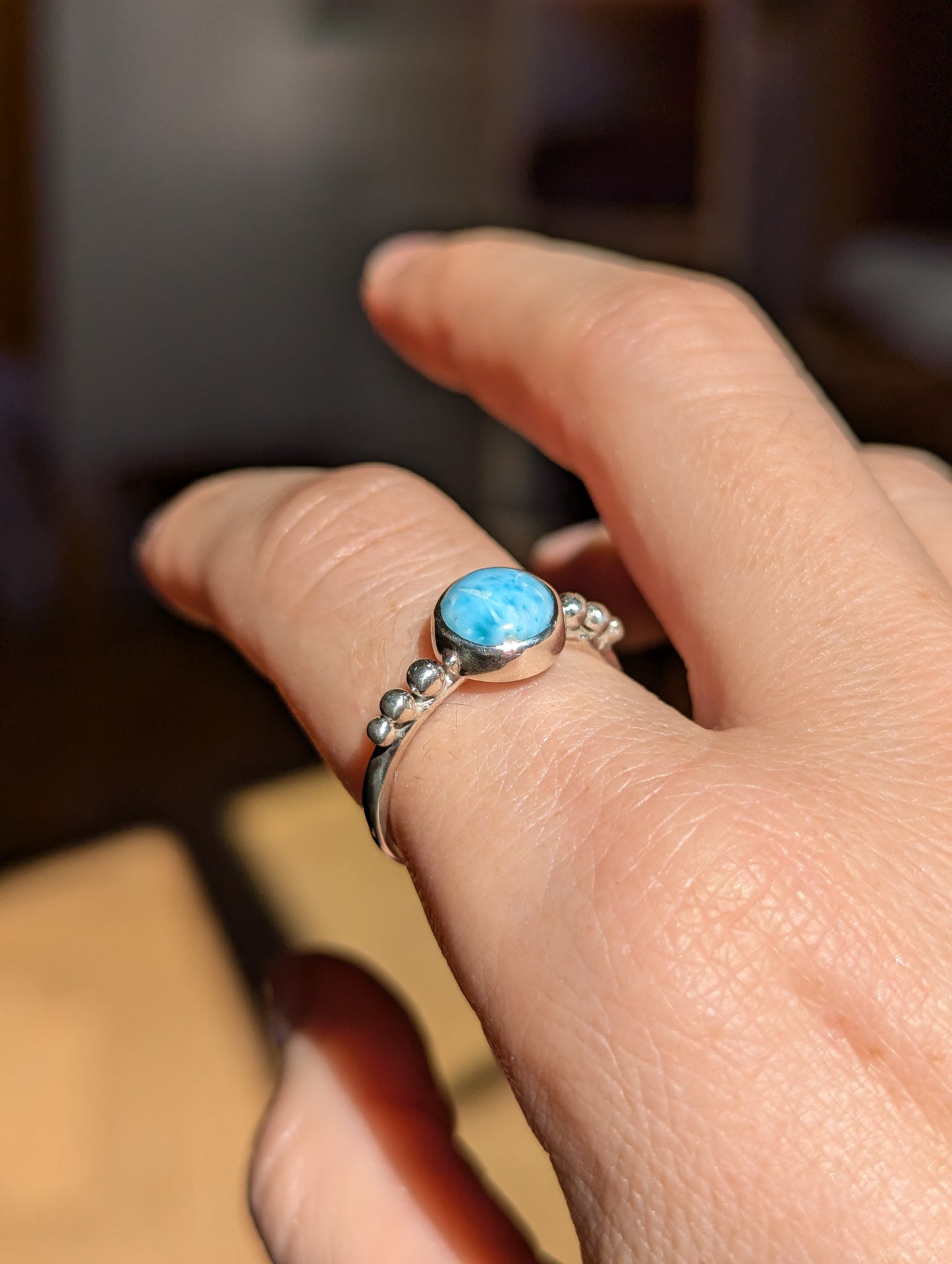 Anillo Larimar talla 17