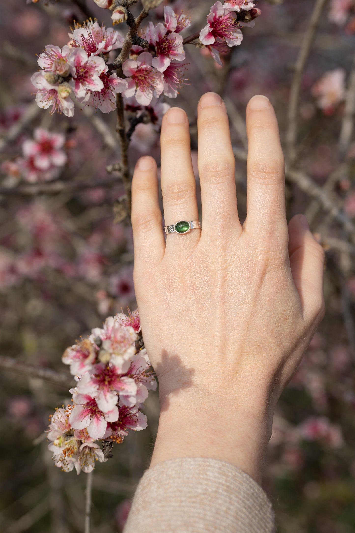 Anillo Turmalina Verde