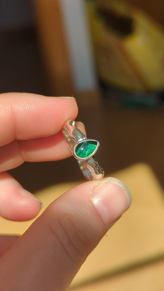 Anillo Turmalina Verde