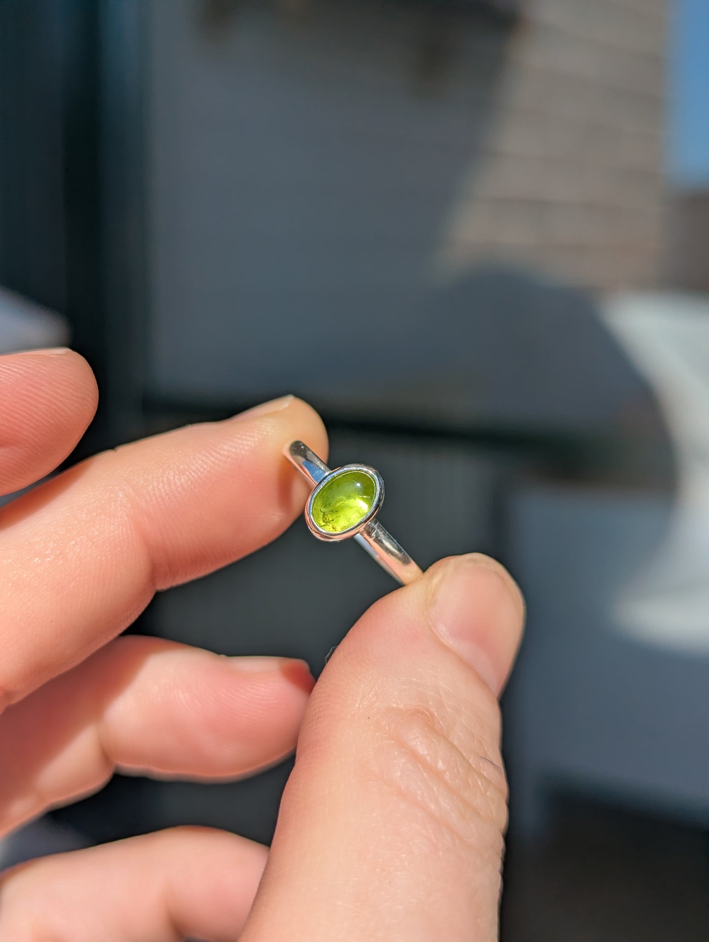 Anillo de Peridoto talla 13