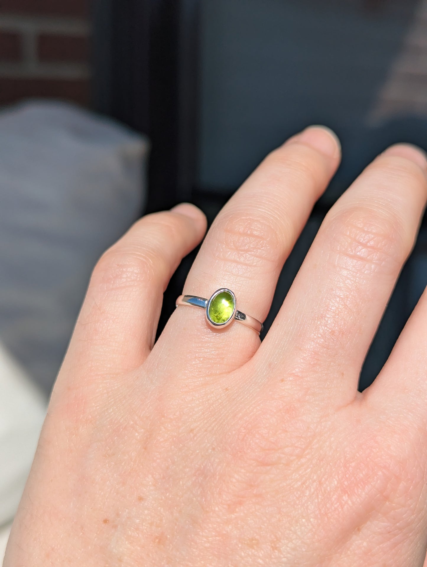 Anillo de Peridoto talla 13